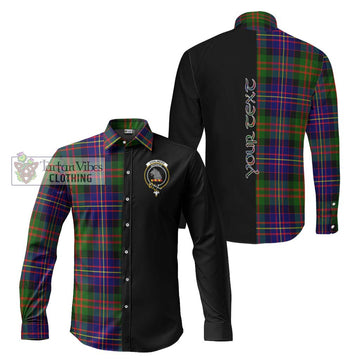 Chalmers Tartan Long Sleeve Button Shirt with Family Crest and Half Of Me Style Men's Shirt S - Tartanvibesclothing Shop