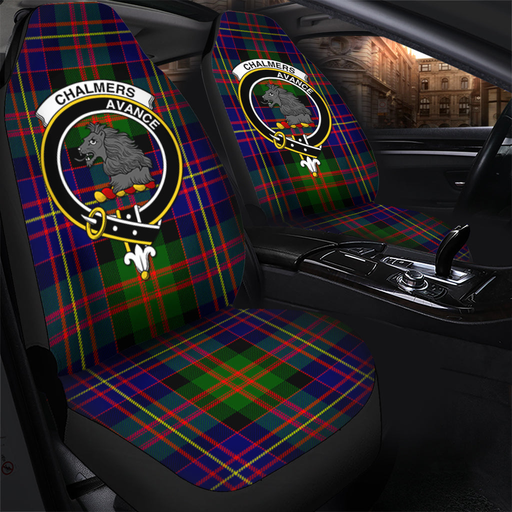 Chalmers Tartan Car Seat Cover with Family Crest - Tartan Vibes Clothing