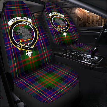 Chalmers Modern Tartan Car Seat Cover with Family Crest