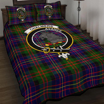 Chalmers Tartan Quilt Bed Set with Family Crest - Tartan Vibes Clothing