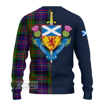 Chalmers Tartan Ugly Sweater Alba with Scottish Lion Royal Arm Half Style - Tartan Vibes Clothing