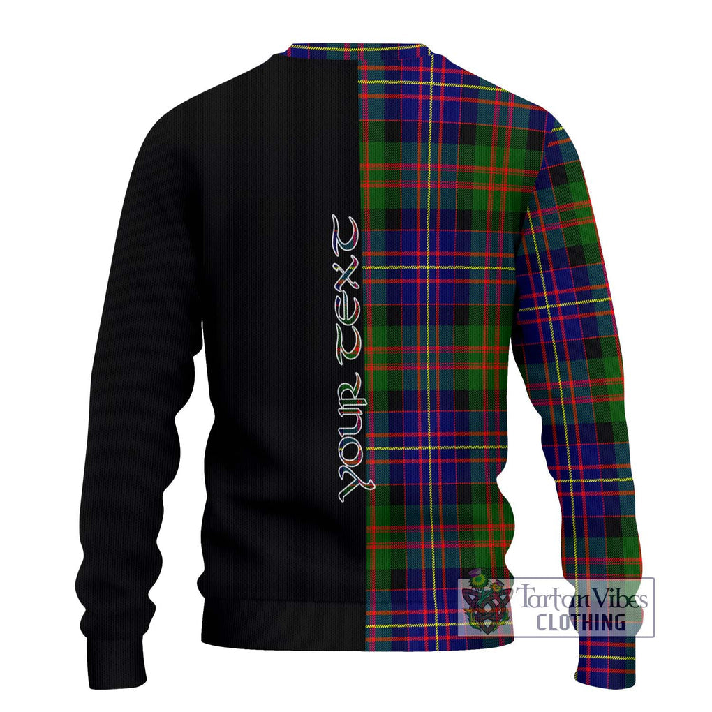 Chalmers Tartan Ugly Sweater with Family Crest and Half Of Me Style - Tartan Vibes Clothing