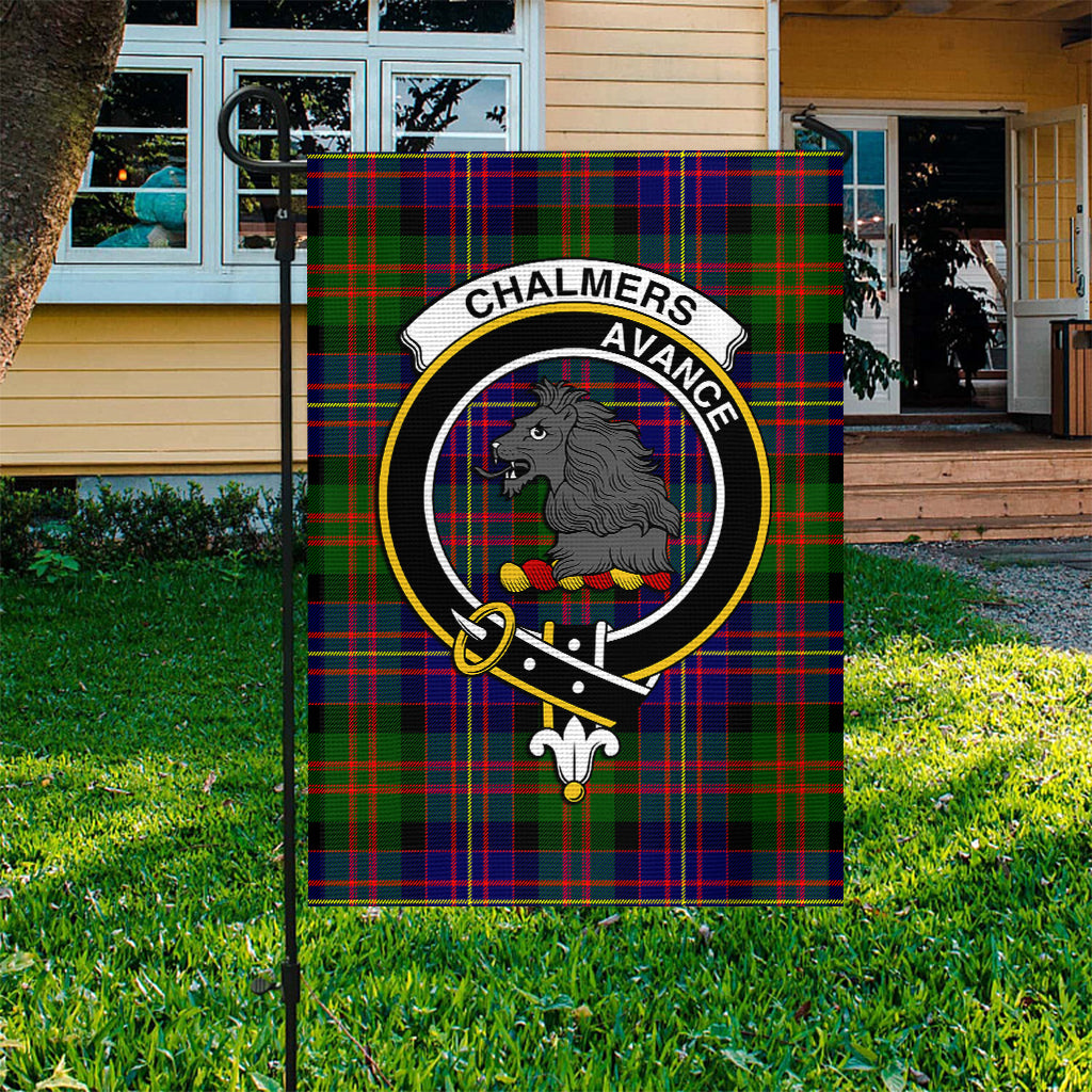 Chalmers Tartan Flag with Family Crest - Tartan Vibes Clothing