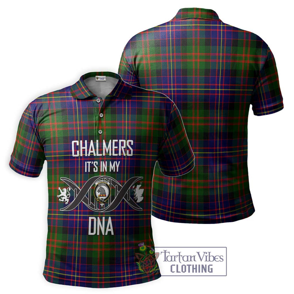 Chalmers Tartan Polo Shirt with Family Crest DNA In Me Style - Tartan Vibes Clothing