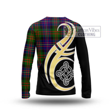 Chalmers Tartan Long Sleeve T-Shirt with Family Crest and Celtic Symbol Style - Tartan Vibes Clothing