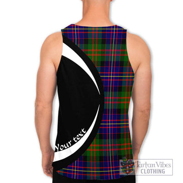 Chalmers Tartan Men's Tank Top with Family Crest Circle Style - Tartan Vibes Clothing