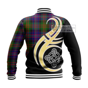 Chalmers Tartan Baseball Jacket with Family Crest and Celtic Symbol Style - Tartan Vibes Clothing