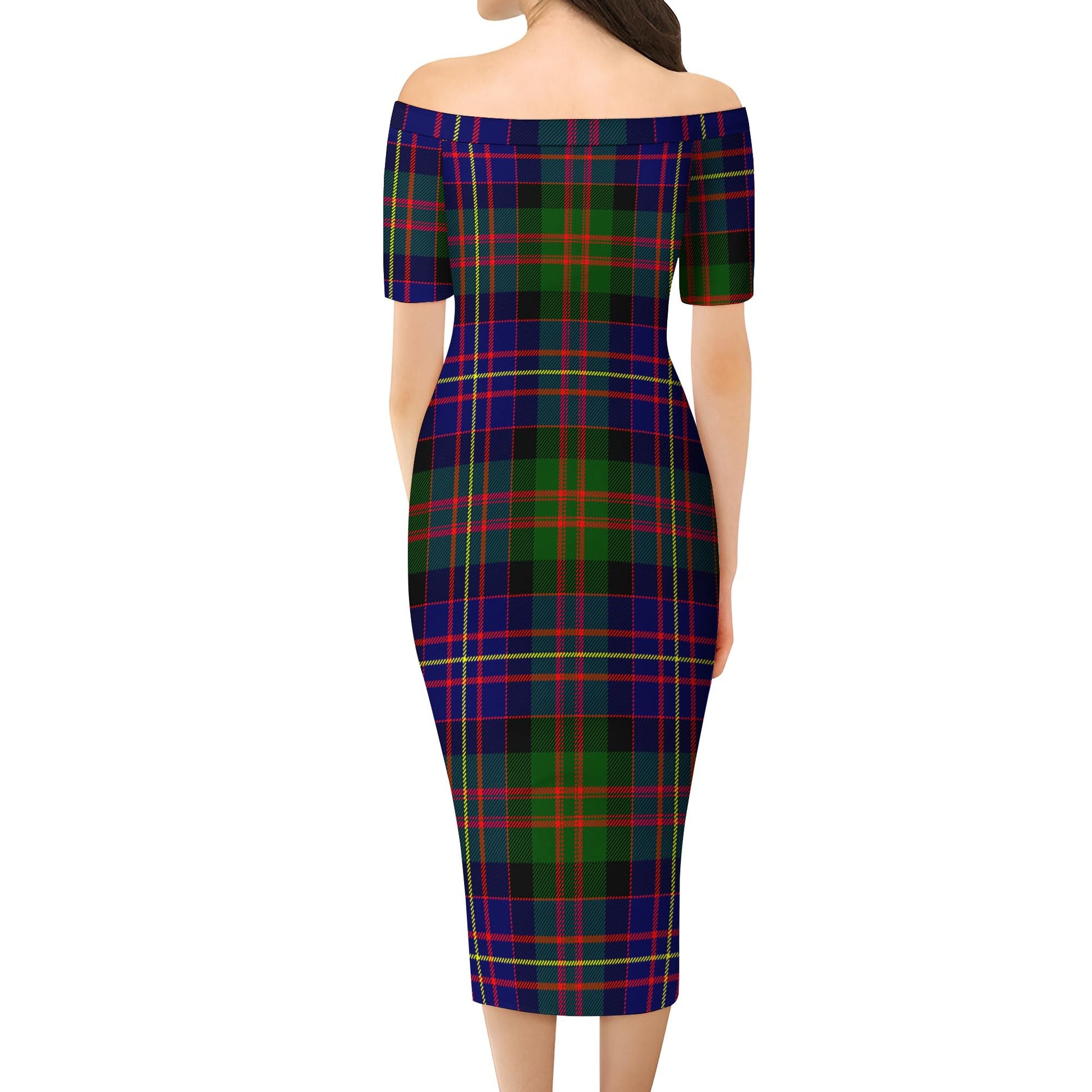 Chalmers Tartan Off Shoulder Lady Dress - Tartan Vibes Clothing