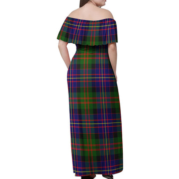 Chalmers Tartan Off Shoulder Long Dress - Tartan Vibes Clothing