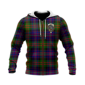 Chalmers Modern Tartan Knitted Hoodie with Family Crest