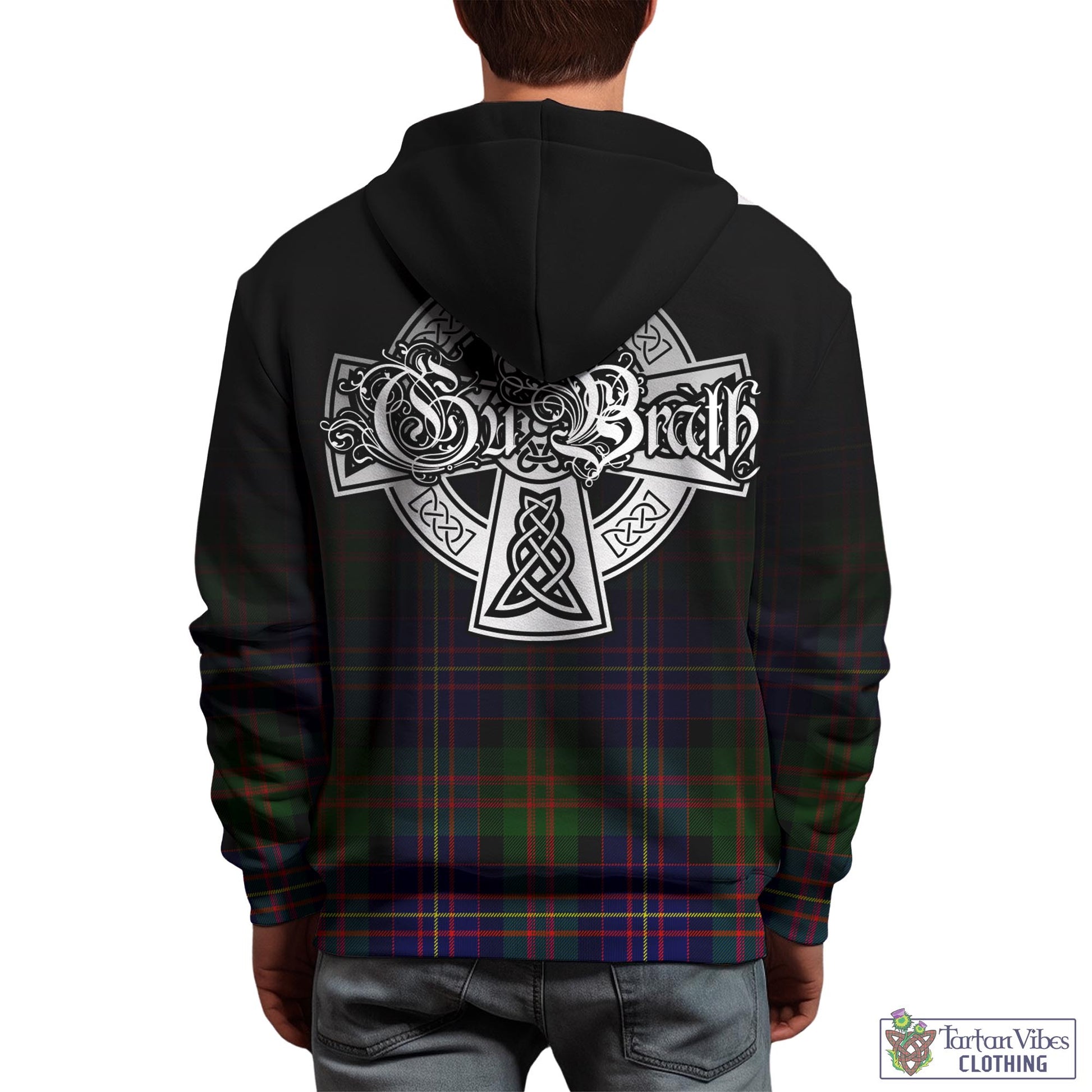 Tartan Vibes Clothing Chalmers Modern Tartan Hoodie Featuring Alba Gu Brath Family Crest Celtic Inspired