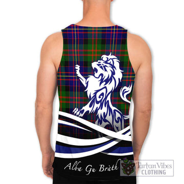 Chalmers Tartan Men's Tank Top with Alba Gu Brath Regal Lion Emblem - Tartan Vibes Clothing