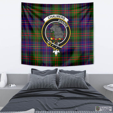 Chalmers Tartan Tapestry Wall Hanging and Home Decor for Room with Family Crest - Tartan Vibes Clothing