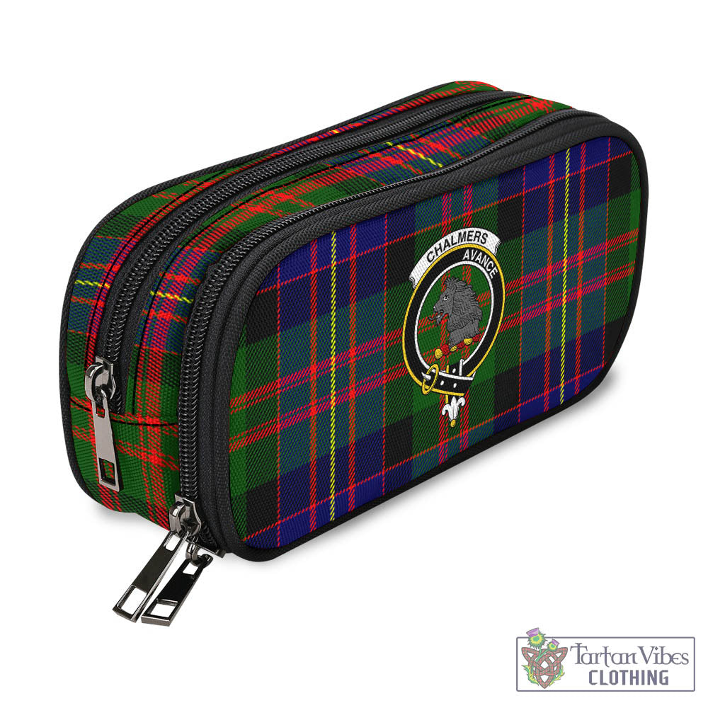 Chalmers Tartan Pen and Pencil Case with Family Crest - Tartan Vibes Clothing
