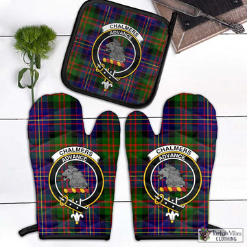 Chalmers Tartan Combo Oven Mitt & Pot-Holder with Family Crest - Tartan Vibes Clothing