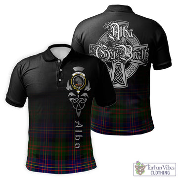 Chalmers Tartan Polo Shirt Featuring Alba Gu Brath Family Crest Celtic Inspired - Tartan Vibes Clothing