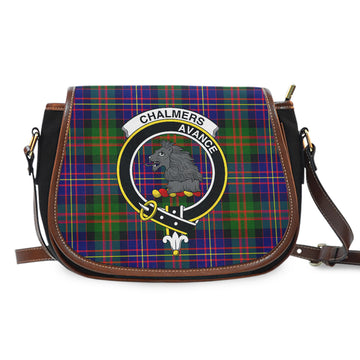 Chalmers Modern Tartan Saddle Bag with Family Crest