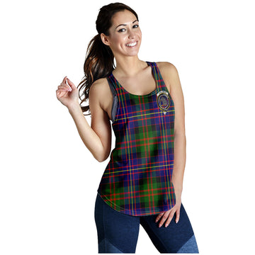 Chalmers Tartan Women Racerback Tanks with Family Crest - Tartan Vibes Clothing