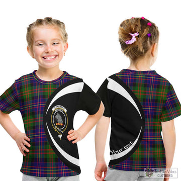 Chalmers Tartan Kid T-Shirt with Family Crest Circle Style - Tartan Vibes Clothing