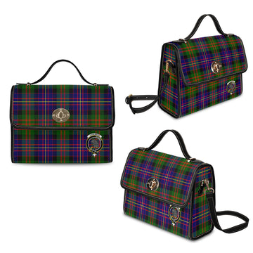 chalmers-modern-tartan-leather-strap-waterproof-canvas-bag-with-family-crest