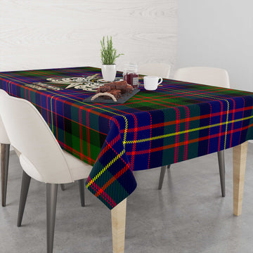 Chalmers Tartan Tablecloth with Clan Crest and the Golden Sword of Courageous Legacy - Tartan Vibes Clothing