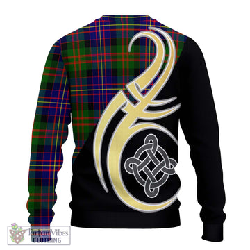 Chalmers Tartan Ugly Sweater with Family Crest and Celtic Symbol Style - Tartan Vibes Clothing
