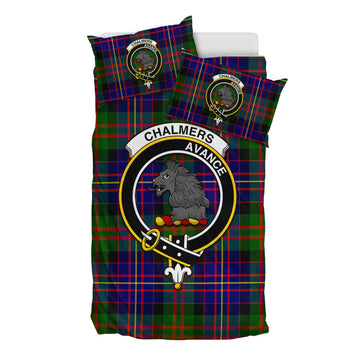 Chalmers Modern Tartan Bedding Set with Family Crest