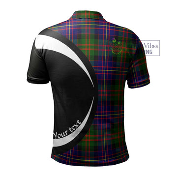 Chalmers Tartan Men's Polo Shirt with Family Crest Circle Style - Tartan Vibes Clothing