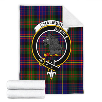 Chalmers Modern Tartan Blanket with Family Crest
