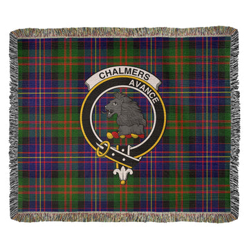 Chalmers Modern Tartan Woven Blanket with Family Crest
