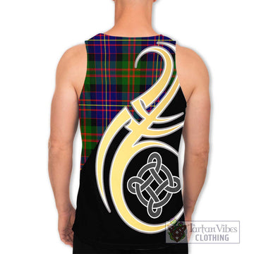 Chalmers Tartan Men's Tank Top with Family Crest and Celtic Symbol Style - Tartan Vibes Clothing