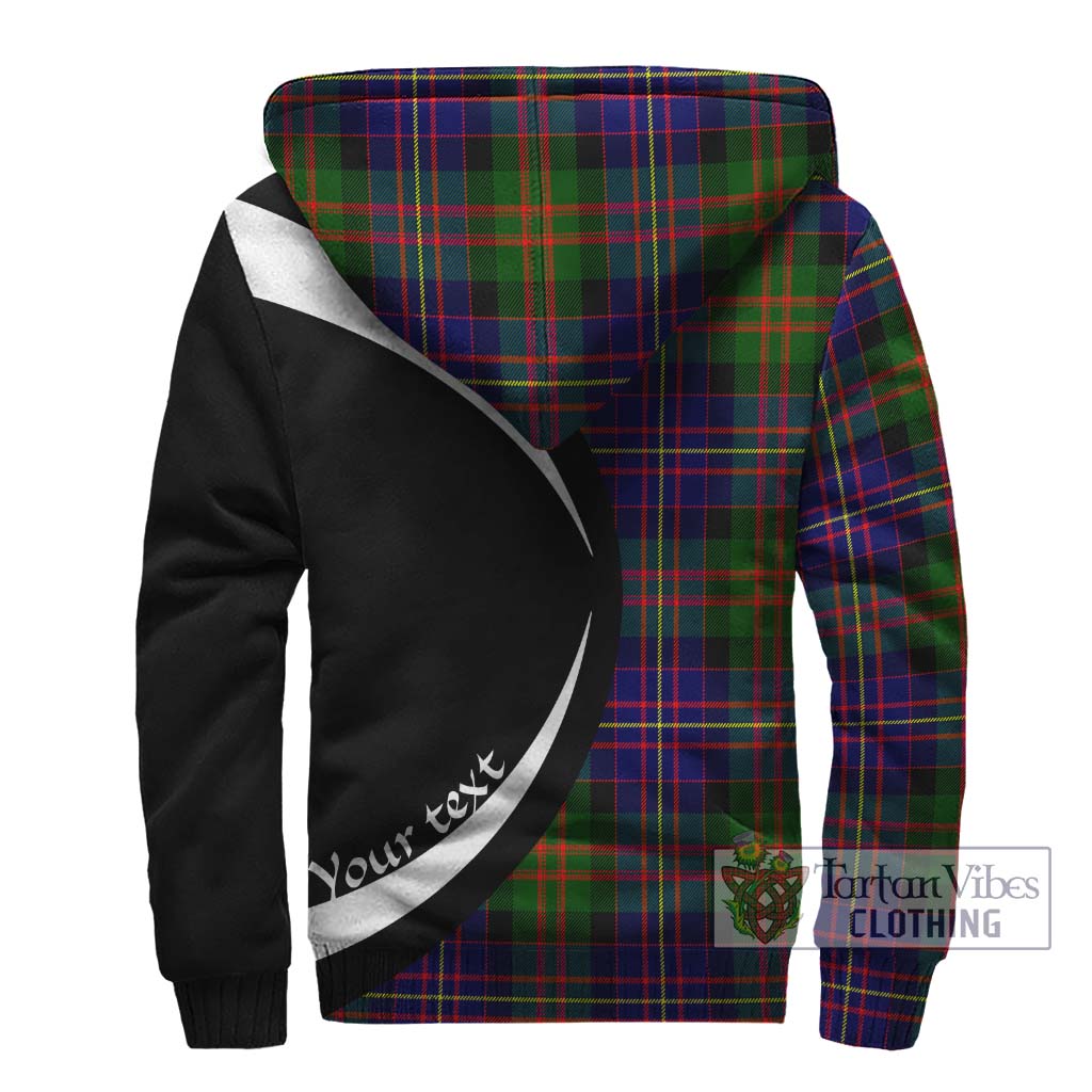 Chalmers Tartan Sherpa Hoodie with Family Crest Circle Style - Tartan Vibes Clothing
