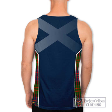 Chalmers Tartan Men's Tank Top with Family Crest and Lion Rampant Vibes Sport Style - Tartan Vibes Clothing