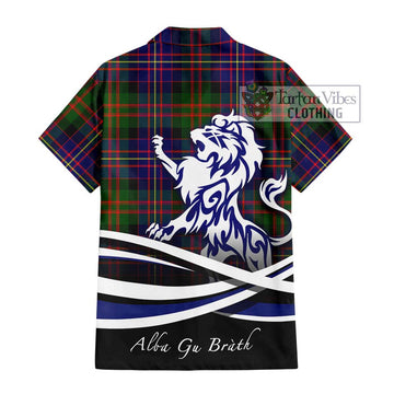 Chalmers Tartan Hawaiian Shirt with Alba Gu Brath Regal Lion Emblem - Tartan Vibes Clothing