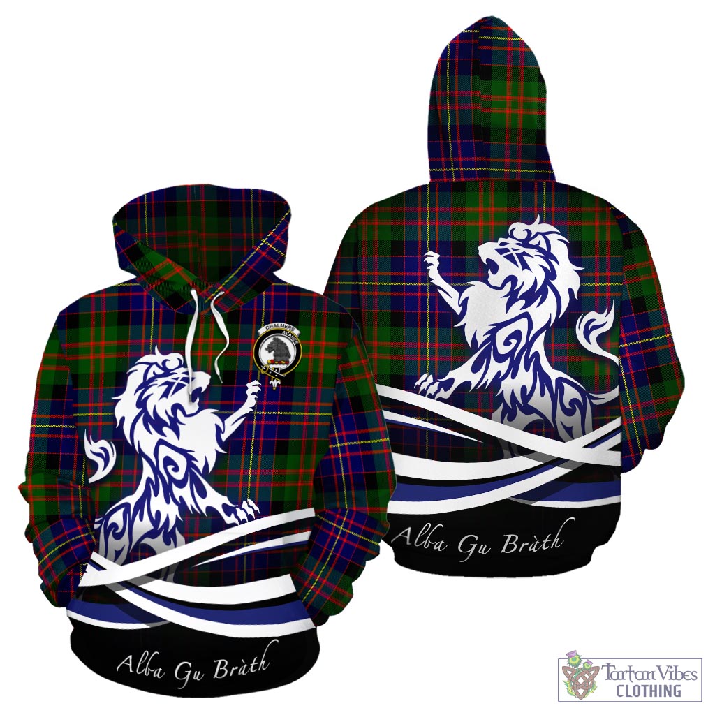 Chalmers Tartan Hoodie with Alba Gu Brath Regal Lion Emblem - Tartan Vibes Clothing