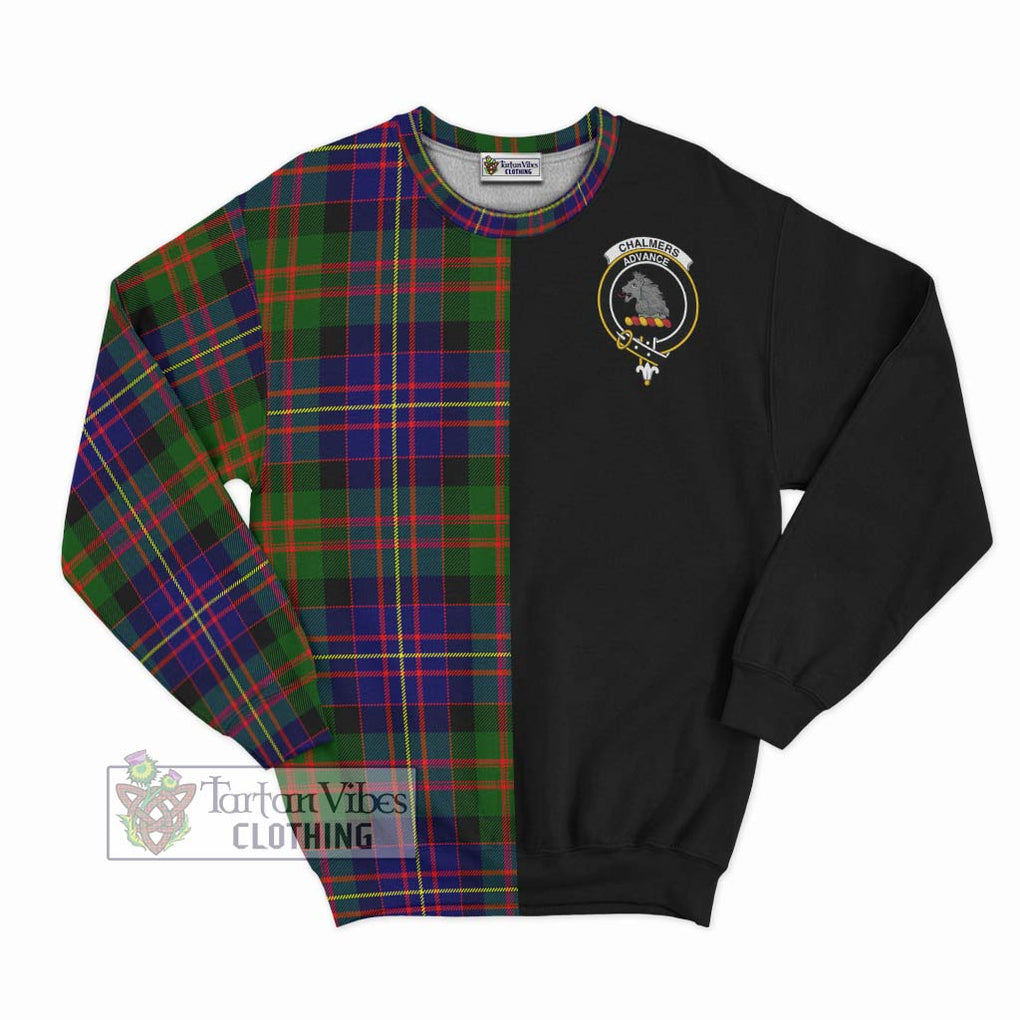 Chalmers Tartan Sweatshirt with Family Crest and Half Of Me Style - Tartan Vibes Clothing