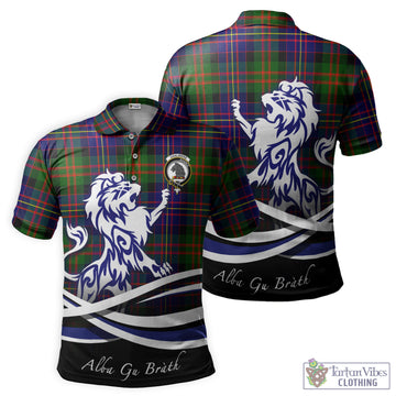 Chalmers Tartan Polo Shirt with Alba Gu Brath Regal Lion Emblem - Tartan Vibes Clothing