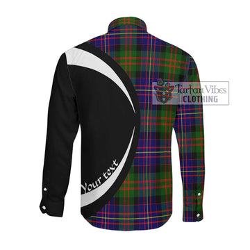 Chalmers Tartan Long Sleeve Button Up with Family Crest Circle Style Men's Shirt - Tartan Vibes Clothing