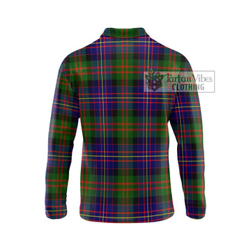 Chalmers Tartan Long Sleeve Polo Shirt with Family Crest DNA In Me Style - Tartan Vibes Clothing