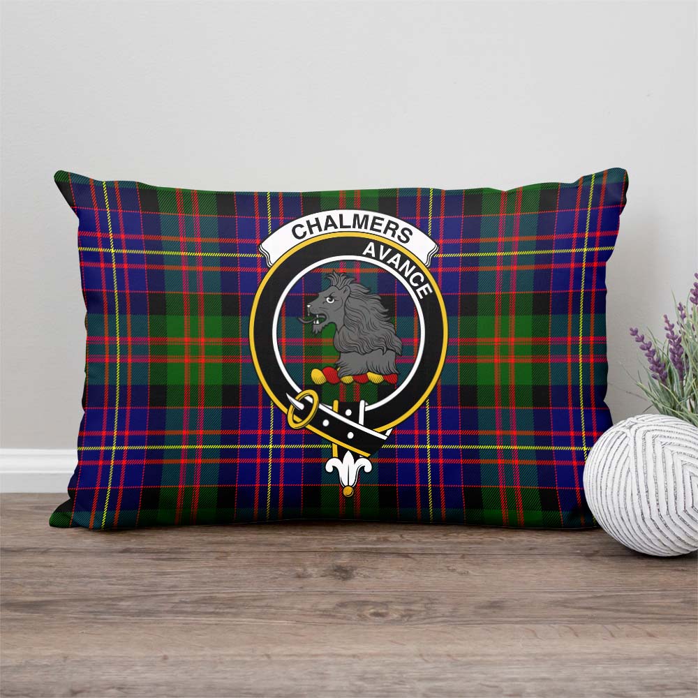 Chalmers Tartan Pillow Cover with Family Crest - Tartan Vibes Clothing
