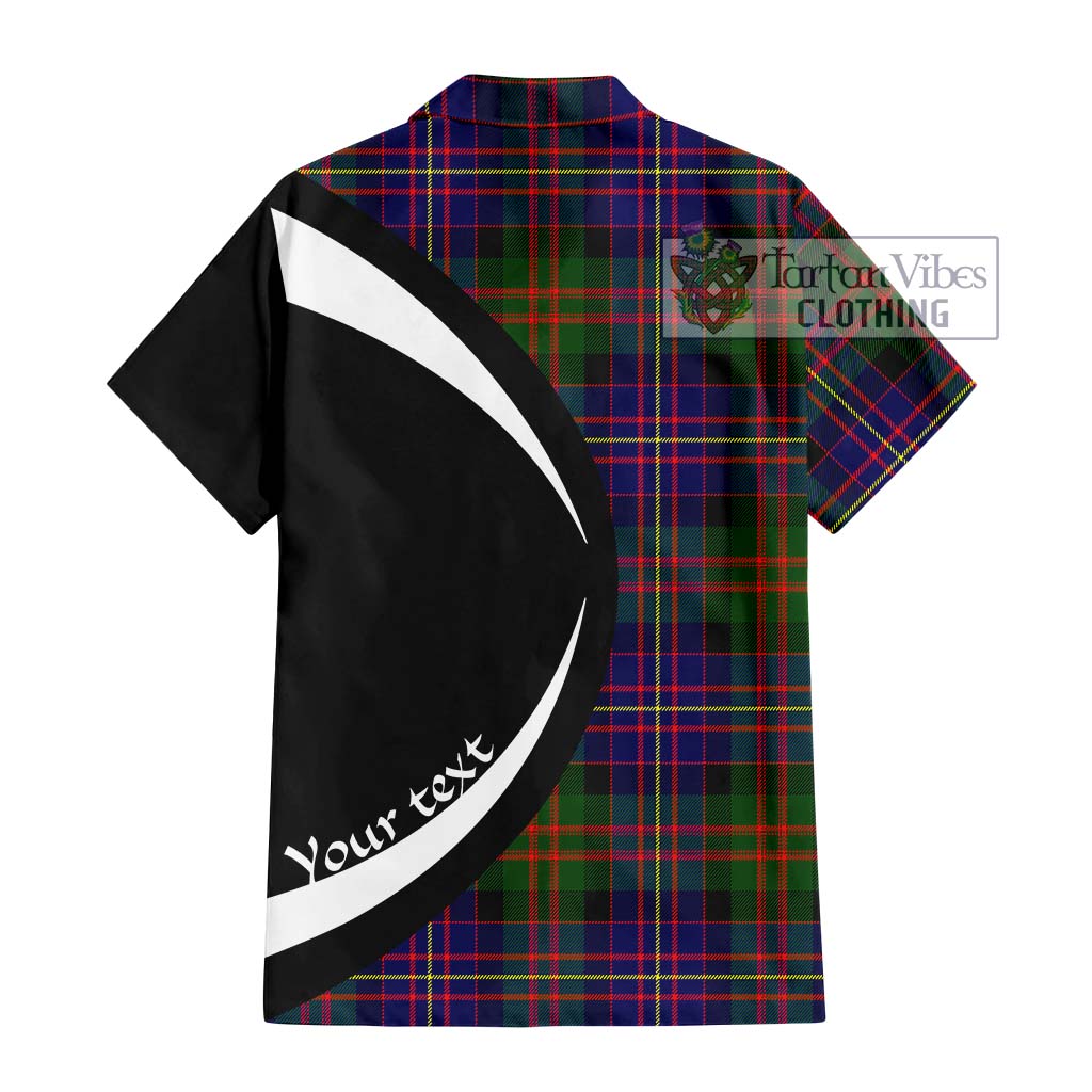 Chalmers Tartan Hawaiian Shirt with Family Crest Circle Style - Tartan Vibes Clothing