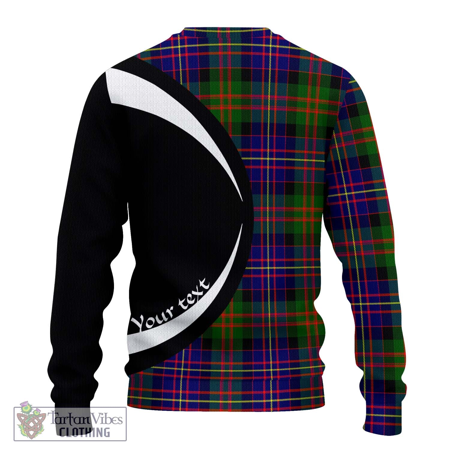 Chalmers Tartan Ugly Sweater with Family Crest Circle Style - Tartan Vibes Clothing