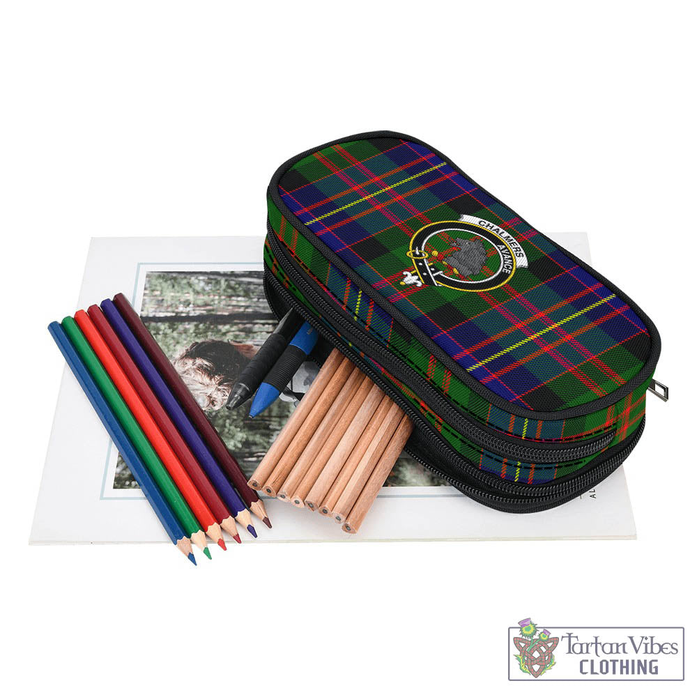 Chalmers Tartan Pen and Pencil Case with Family Crest - Tartan Vibes Clothing
