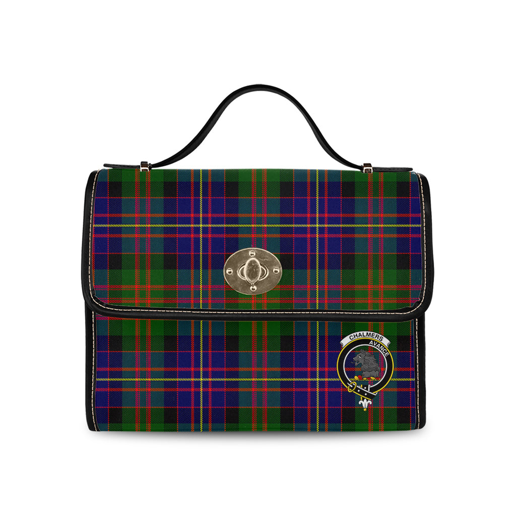 chalmers-modern-tartan-leather-strap-waterproof-canvas-bag-with-family-crest