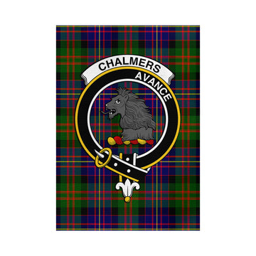 Chalmers Tartan Garden Flag with Family Crest