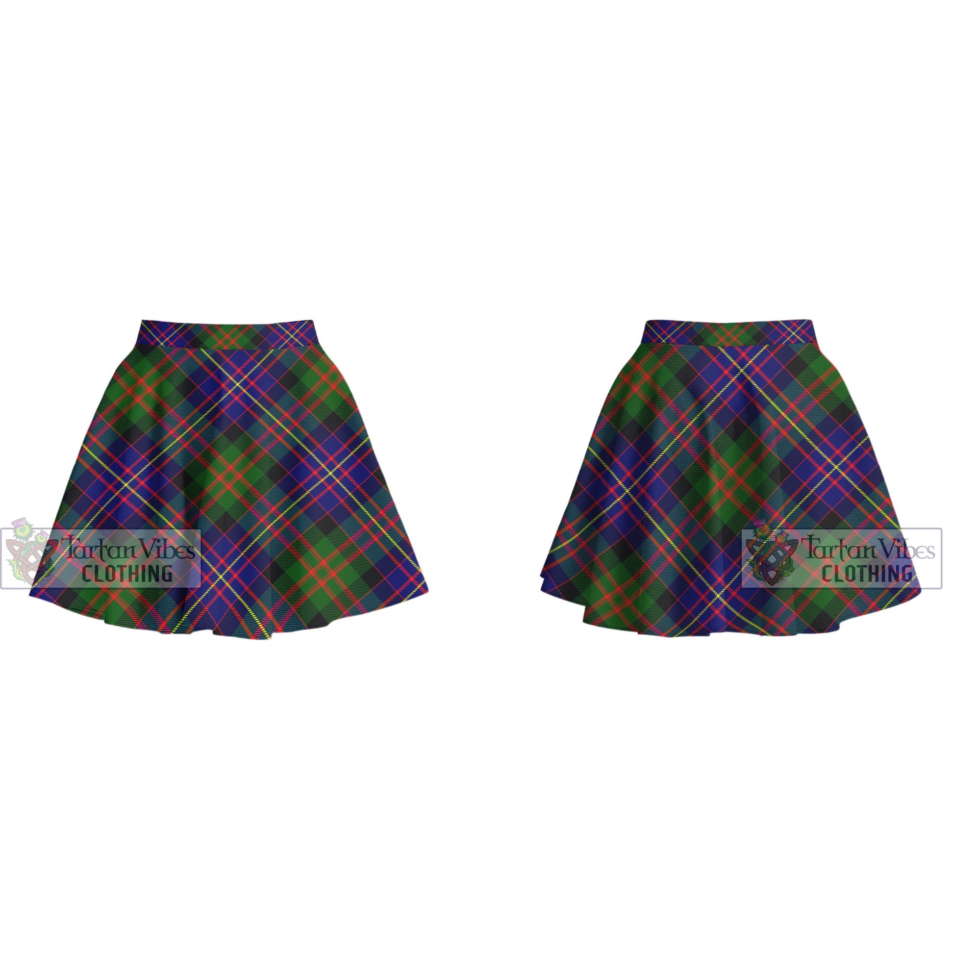 Tartan Vibes Clothing Chalmers Modern Tartan Women's Plated Mini Skirt