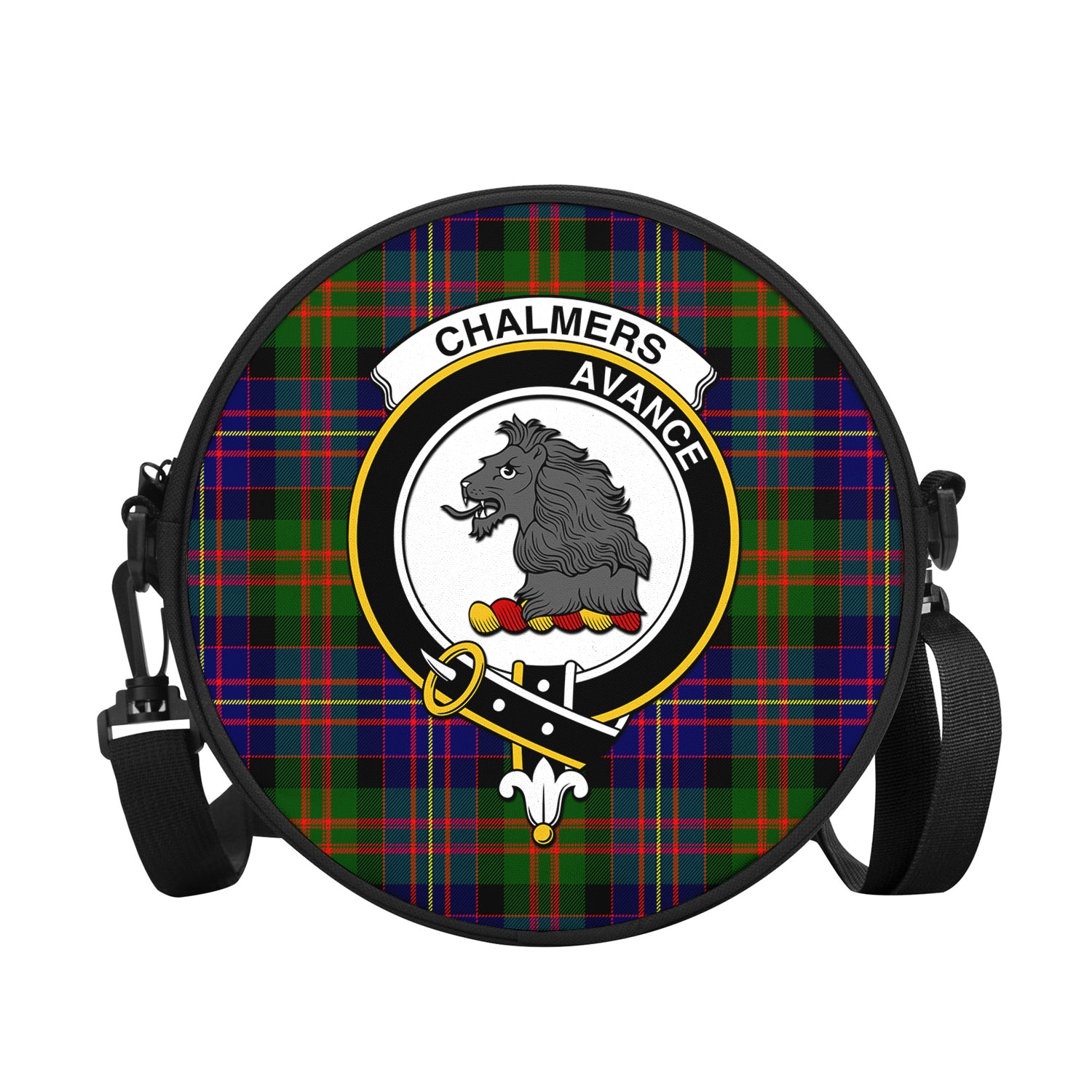 Chalmers Tartan Round Satchel Bags with Family Crest - Tartan Vibes Clothing