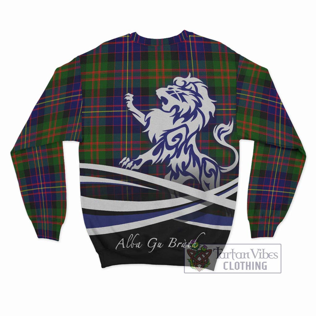 Chalmers Tartan Sweatshirt with Alba Gu Brath Regal Lion Emblem - Tartan Vibes Clothing