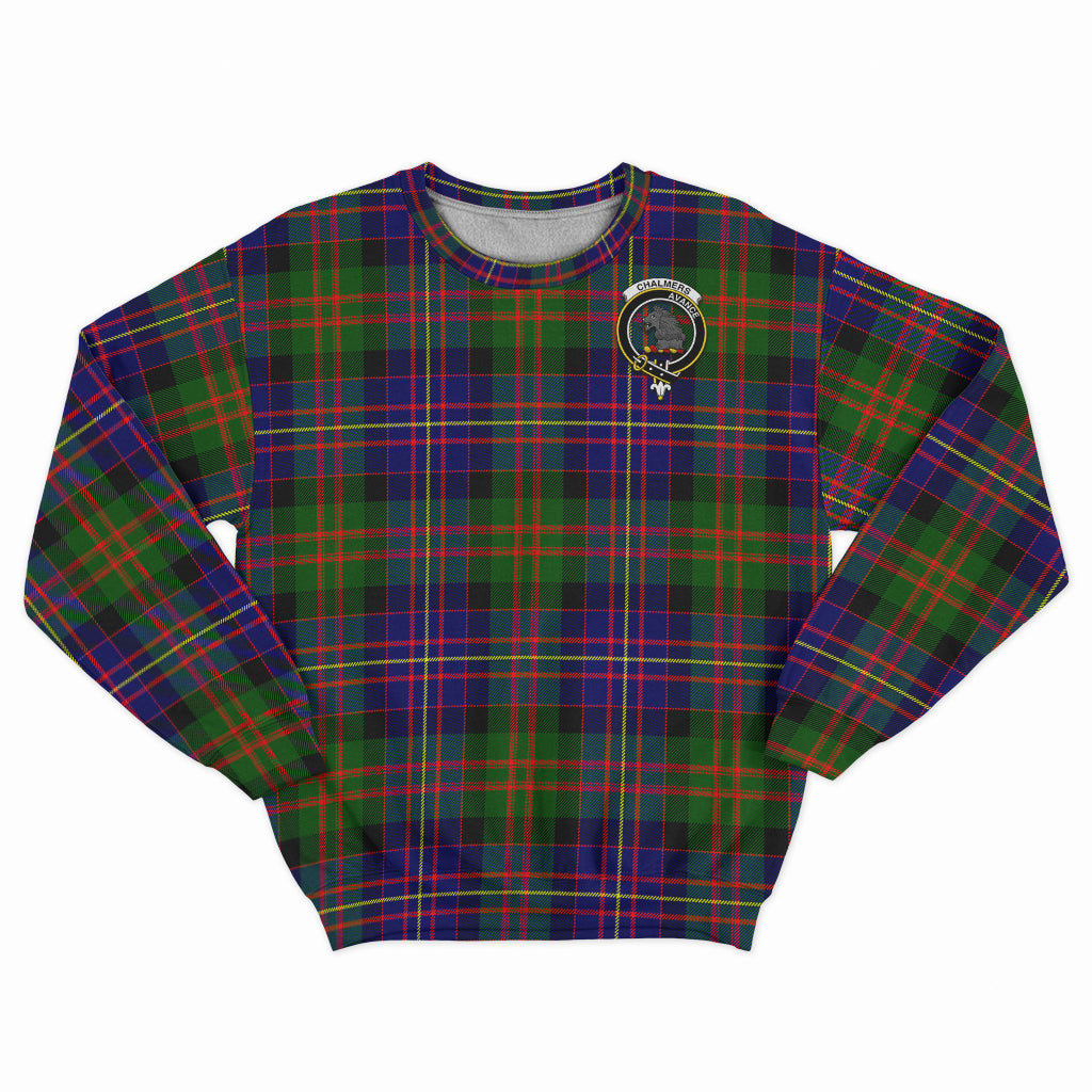 Chalmers Tartan Sweatshirt with Family Crest - Tartan Vibes Clothing