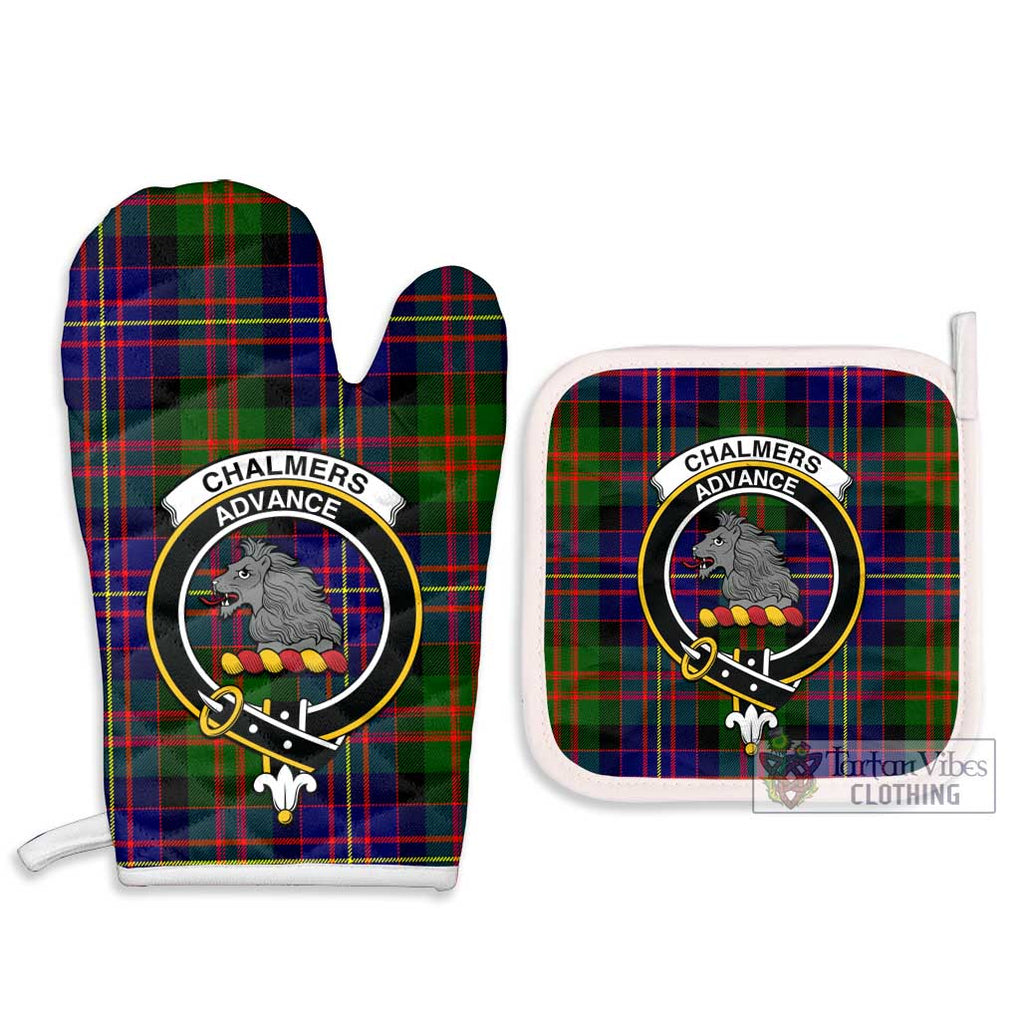 Chalmers Tartan Combo Oven Mitt & Pot-Holder with Family Crest - Tartan Vibes Clothing